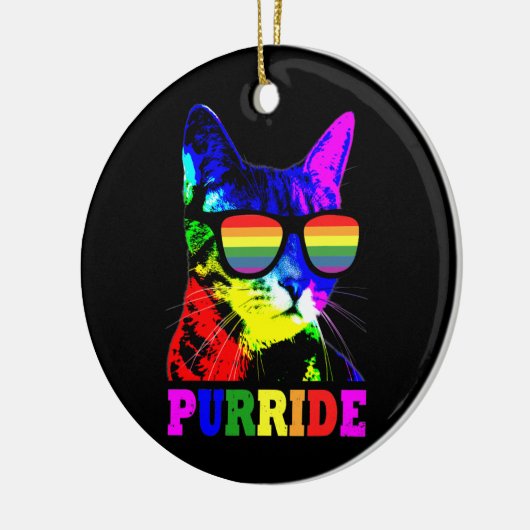 Gay Pride für Männer LGBT Daddy Cat Gift Keramik Ornament (Links)