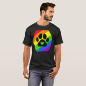 Gay Pride Furry LGBTQ-Regenbogenflagge T-Shirt (Vorne ganz)