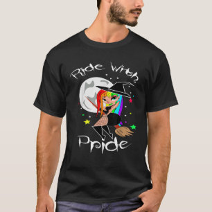 Gay Pride Gay Halloween Rad mit Pride Hexe Goth T-Shirt