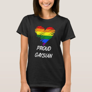 Gay Pride Gaysian Lgbt Regenbogenfarben Asiatische T-Shirt