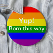 Gay Pride geboren auf diese Weise Rainbow Flag Button (Beispiel)