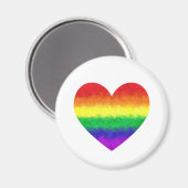 Gay Pride Geometric Rainbow Heart LGBT Liebe Magnet (Vorderseite/Rückseite)