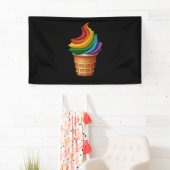 Gay Pride Geschenk LGBT Rainbow Ice Creme Banner (Insitu)