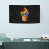 Gay Pride Geschenk LGBT Rainbow Ice Creme Banner (Messeveranstaltung)