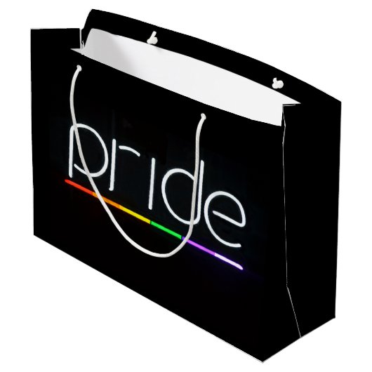 Gay Pride-Geschenk-Tasche Große Geschenktüte (Rückseite Schrägansicht)