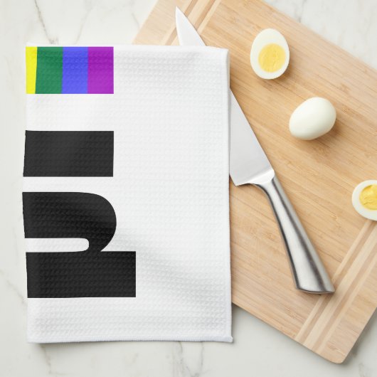 Gay Pride Geschirrtuch (Viertel Falte)