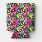 Gay Pride Geschlecht Neon Muster Dosenkühler (Vorderseite)