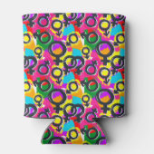 Gay Pride Geschlecht Neon Muster Dosenkühler (Rückseite)