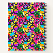 Gay Pride Geschlecht Neon Muster Notizblock (Rückseite)