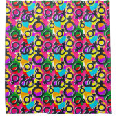 Gay Pride Geschlecht Neonmuster Duschvorhang (Vorderseite)