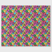 Gay Pride Geschlecht Neonmuster Geschenkpapier (Flach)
