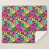 Gay Pride Geschlecht Neonmuster Sherpadecke (Vorderseite (Horizontal))