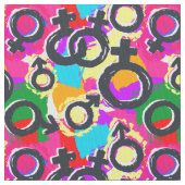Gay Pride Geschlecht Neonmuster Stoff (Nahaufnahme)