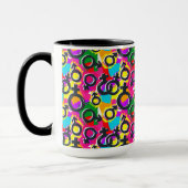Gay Pride Geschlecht Neonmuster Tasse (Links)