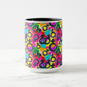 Gay Pride Geschlecht Neonmuster Tasse (Zentrum)