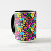 Gay Pride Geschlecht Neonmuster Tasse (Vorderseite Links)
