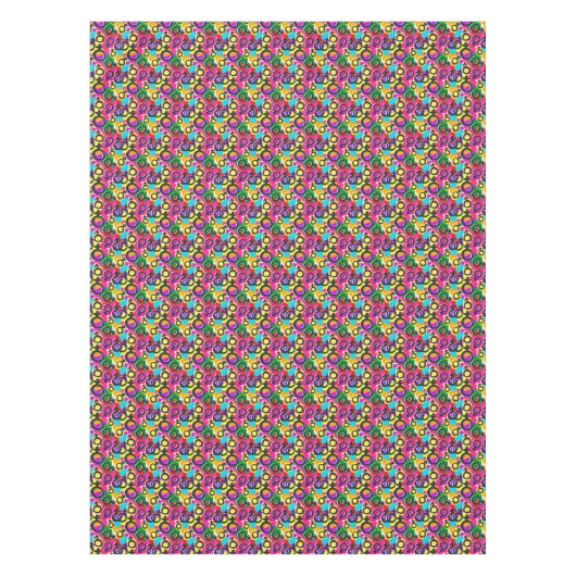 Gay Pride Geschlecht Neonmuster Tischdecke (Vorderseite)