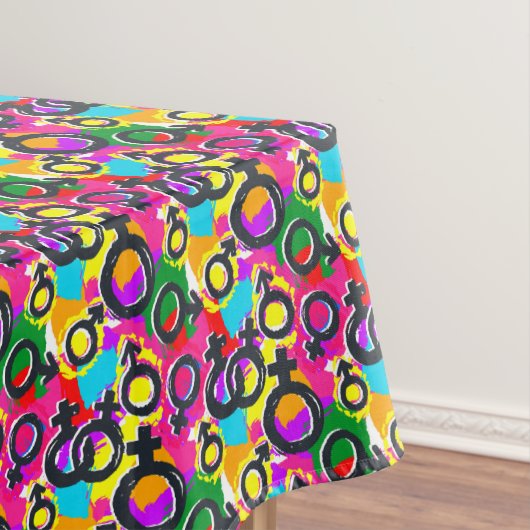 Gay Pride Geschlecht Neonmuster Tischdecke (Beispiel)