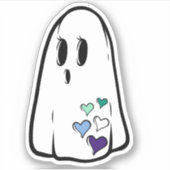 Gay Pride Ghost Aufkleber (Vorderseite)