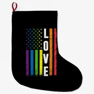 Gay Pride gibt Männern LGBT Rainbow Flag Gay Lo Großer Weihnachtsstrumpf