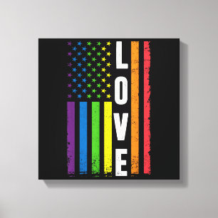 Gay Pride gibt Männern LGBT Rainbow Flag Gay Lo Leinwanddruck