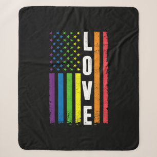 Gay Pride gibt Männern LGBT Rainbow Flag Gay Lo Sherpadecke