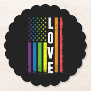 Gay Pride gibt Männern LGBT Rainbow Flag Gay Lo Untersetzer