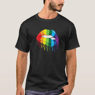 Gay Pride Gleichwertigkeit von Tropfen mit Regenbo T-Shirt