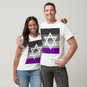 Gay Pride Glitzer Asexual Jewish Star of David T-Shirt (Unisex)