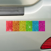 Gay Pride Glitzer Rainbow Strips LGBTQ Gleichheit Autoaufkleber (Auf Auto)