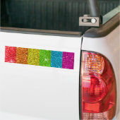 Gay Pride Glitzer Rainbow Strips LGBTQ Gleichheit Autoaufkleber (Auf Lkw)