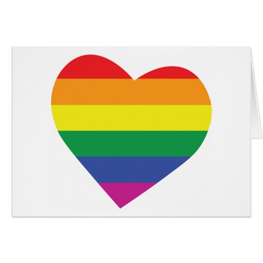 Gay Pride Heart (Vorderseite (Horizontal))