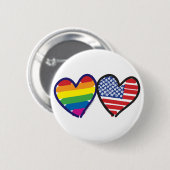 GAY-PRIDE-HEART-AND-FLAG BUTTON (Vorne & Hinten)