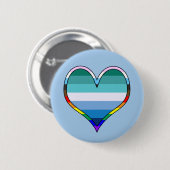 Gay Pride Heart Button (Vorne & Hinten)