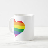 Gay Pride Heart Kaffeetasse (Vorderseite Links)