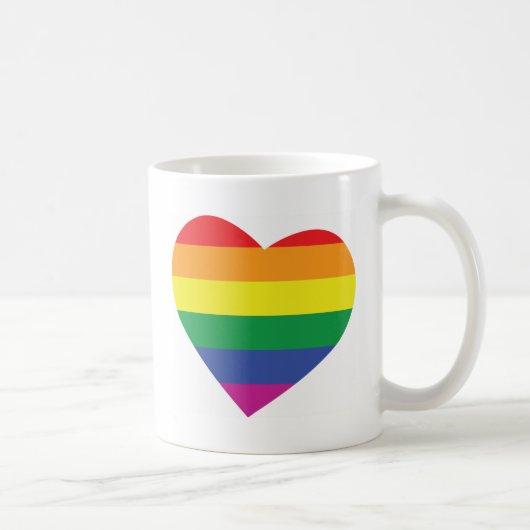 Gay Pride Heart Kaffeetasse (Rechts)