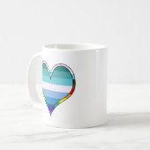 Gay Pride Heart Kaffeetasse (Vorderseite Links)
