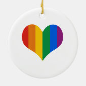 Gay Pride Heart Keramik Ornament (Hinten)
