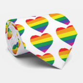 Gay Pride Heart Krawatte (Gerollt)