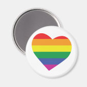 Gay Pride Heart Magnet (Vorderseite/Rückseite)