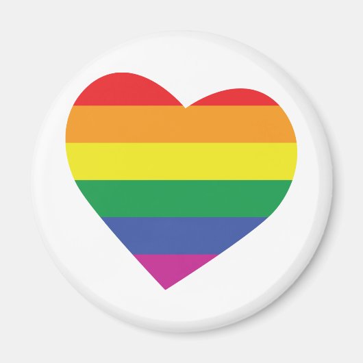 Gay Pride Heart Magnet (Vorne)