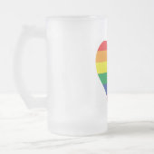 Gay Pride Heart Mattglas Bierglas (Links)