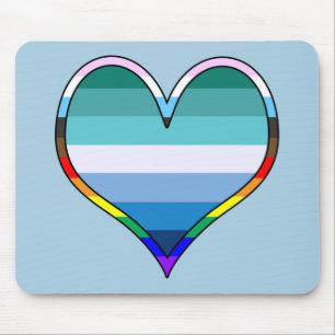 Gay Pride Heart Mousepad
