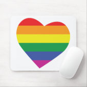 Gay Pride Heart Mousepad (Mit Mouse)