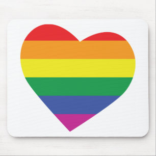 Gay Pride Heart Mousepad