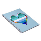 Gay Pride Heart Notebook Notizblock (Rechte Seite)