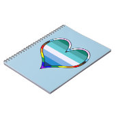 Gay Pride Heart Notebook Notizblock (Linke Seite)