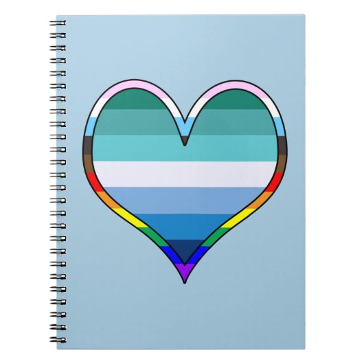 Gay Pride Heart Notebook Notizblock (Vorderseite)