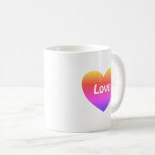 Gay Pride Heart Rainbow Liebe LGBTQ Kaffeetasse (VorderseiteRechts)