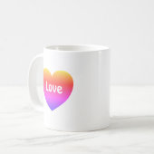 Gay Pride Heart Rainbow Liebe LGBTQ Kaffeetasse (Vorderseite Links)